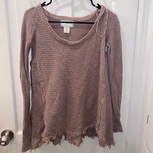Fringed edge sweater/tunic